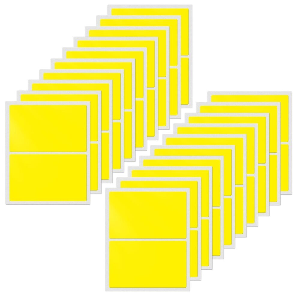 6374 Yellow Color Coding Labels 3 × 2 Inches Self-Adhesive Rectangle